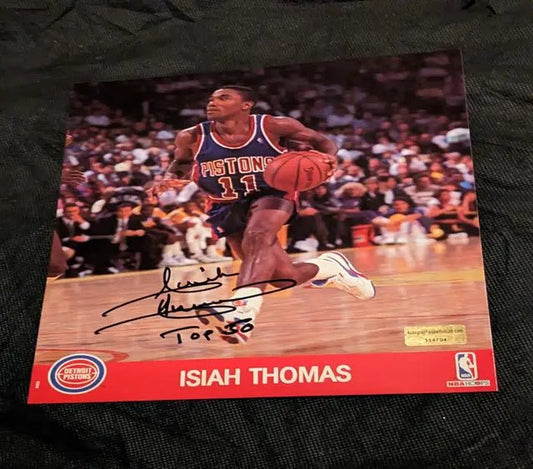 Isiah Thomas autographed 8x10 photo with coa 114704 - Price Is Right Miami