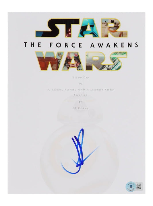 J.J. Abrams Signed "Star Wars: The Force Awakens" 8x10 Script Cover Photo (Beckett) - Price Is Right Miami