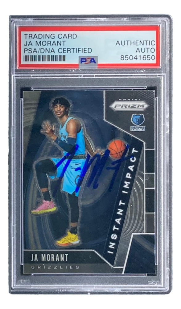 Ja Morant Signed 2019-20 Panini Prizm Instant Impact #12 (PSA) - Price Is Right Miami
