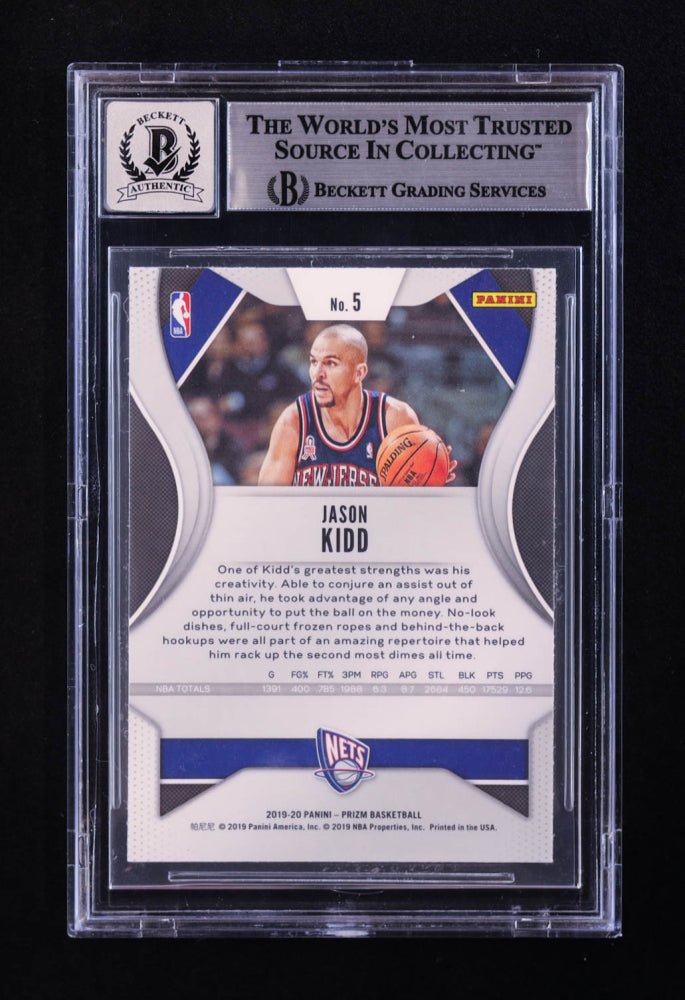 Jason Kidd Signed 2019-20 Panini Prizm #5 (BGS | Autograph Grade 10), Sports Card