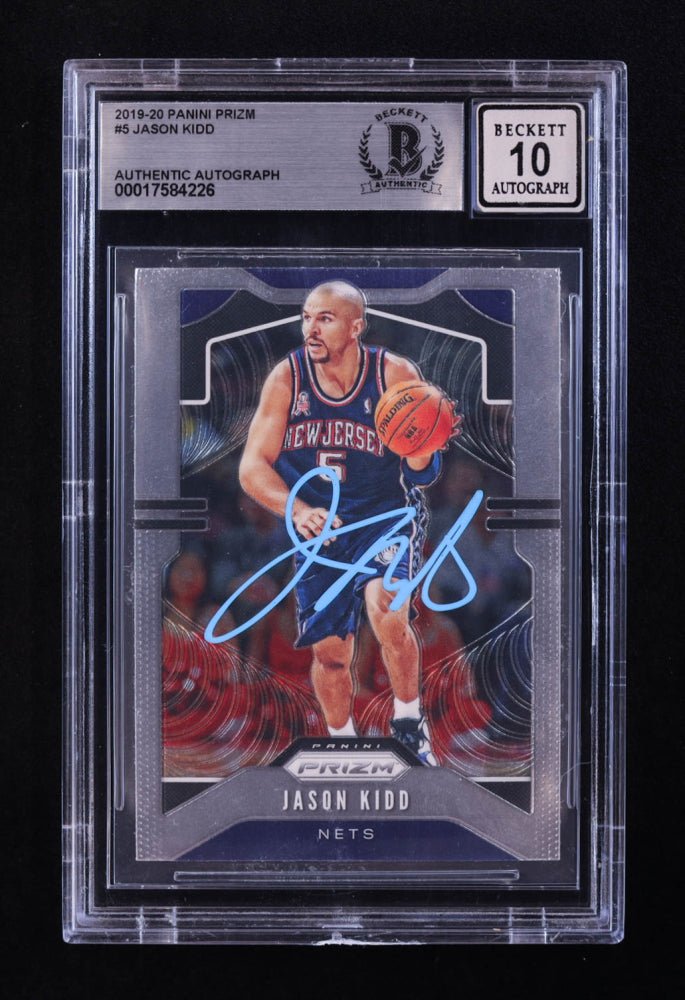 Jason Kidd Signed 2019-20 Panini Prizm #5 (BGS | Autograph Grade 10), Sports Card (view 2)