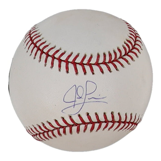 Jed Lowrie Signed OML Baseball (MLB & Steiner) - Price Is Right Miami