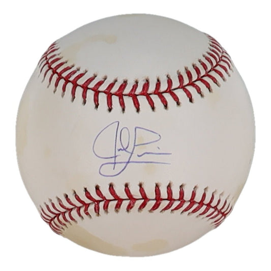 Jed Lowrie Signed OML Baseball (MLB & Steiner) - Price Is Right Miami