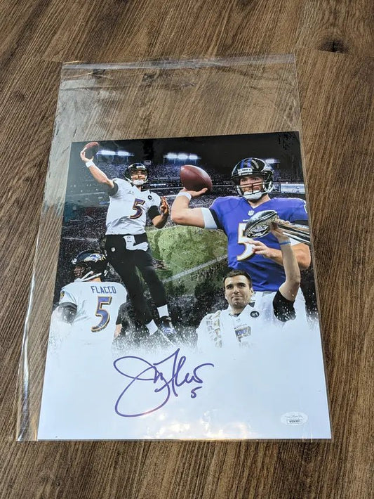 Joe Flacco 11x14 autographed photo with JSA COA - Price Is Right Miami