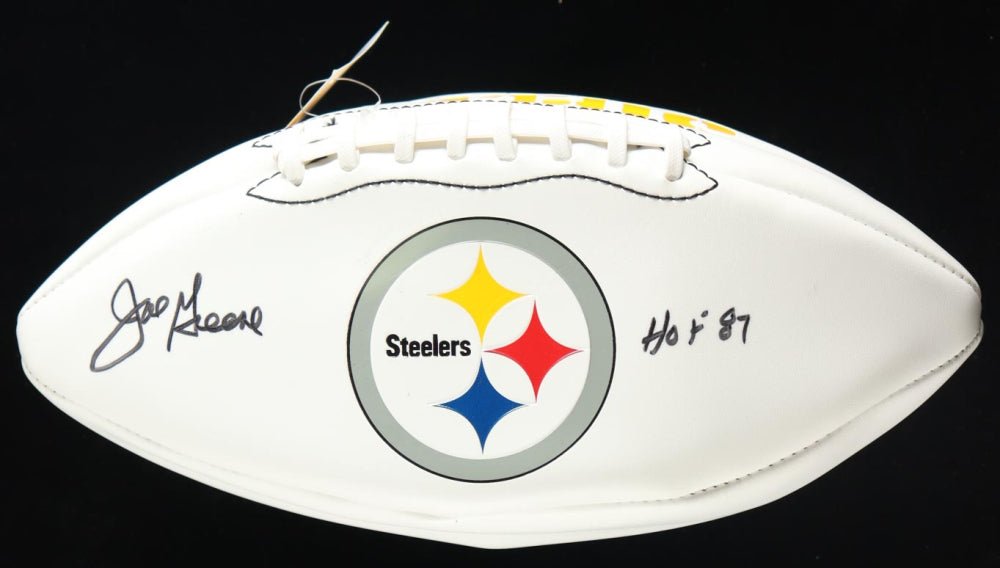 Joe Greene Signed Steelers Logo Football Inscribed "HOF 87" (Fanatics), Autographed Ball (view 3)