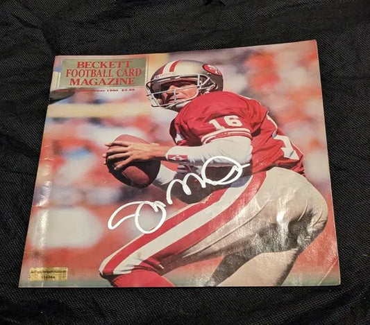 Joe Montana Auto Signed Beckett Magazine with coa - Price Is Right Miami