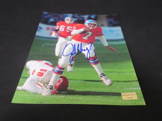 John Elway Denver Broncos Signed 8x10 Photo EUA COA - Price Is Right Miami