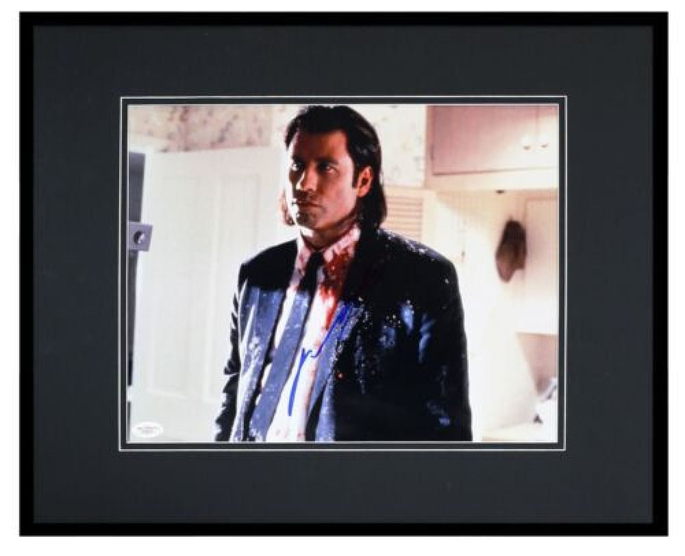 John Travolta Signed "Pulp Fiction" Custom Framed Photo Display (JSA) (view 2)