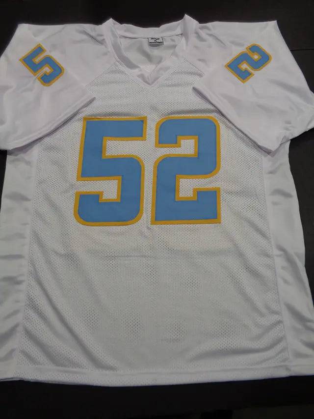 Khalil Mack Los Angeles Chargers Autographed Custom Football Jersey GA coa - Price Is Right Miami