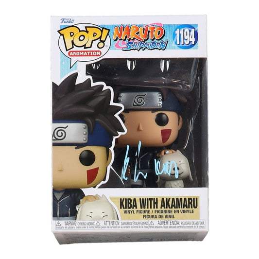 Kyle Hebert Signed "Naruto Shippuden" #1194 Kiba with Akamaru Funko Pop! Vinyl Figure (JSA) - Price Is Right Miami