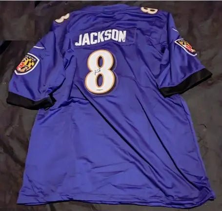Lamar Jackson Baltimore Ravens autographed jersey with COA 105511 - Price Is Right Miami