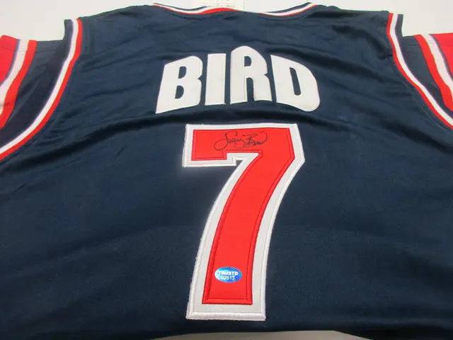 Larry bird of Team USA signed autographed basketball jersey TAA COA 513 - Price Is Right Miami