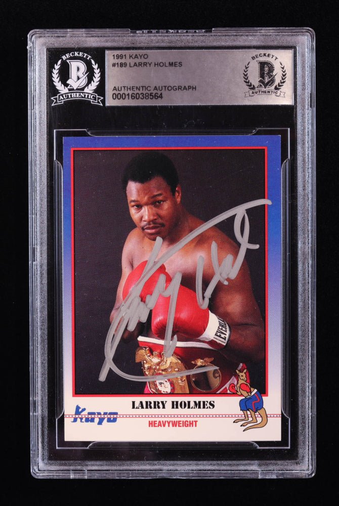 Larry Holmes Signed 1991 Kayo #189 (BGS), Sports Card