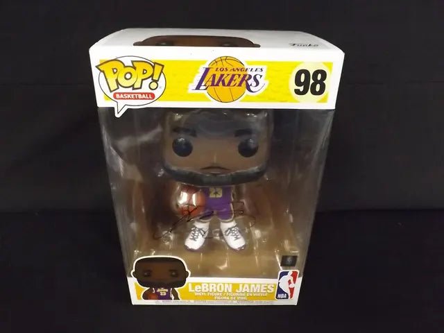 LeBron James Signed Jumbo Lakers Funko Pop #98 (COA) (view 4)