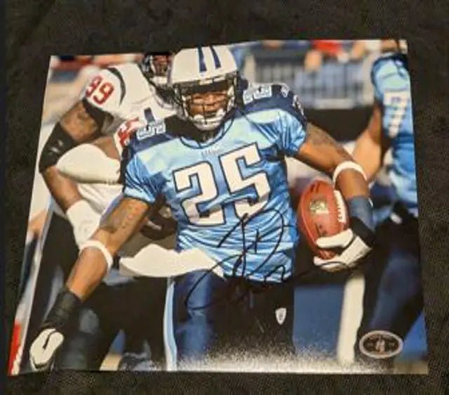 Lendale White autographed Tennessee Titans 8x10 photo with coa sticker (view 2)