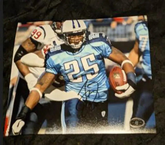 Lendale White Tennessee Titans  autographed 8x10 photo with coa sticker - Price Is Right Miami