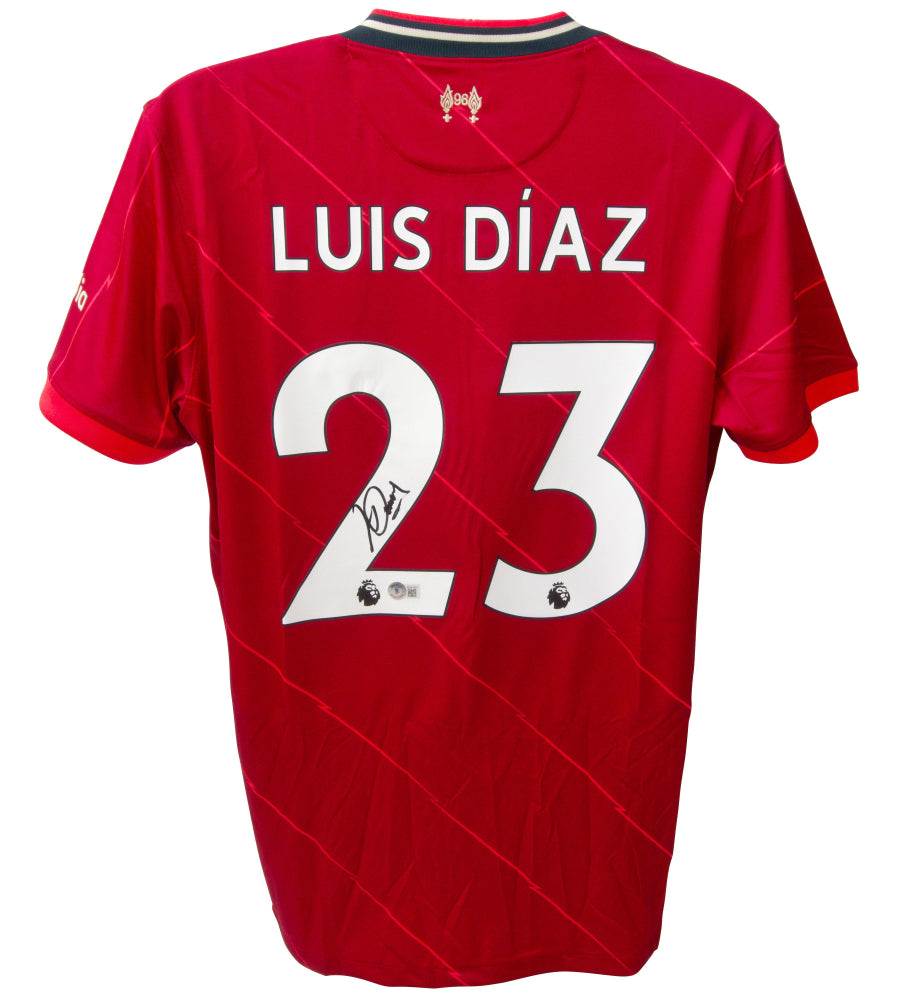 Luis Diaz Signed Liverpool Jersey (Beckett) (view 3)