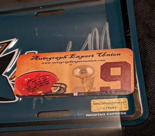 Luis Severino Auto Signed San Jose Sharks Team Novelty Plate with coa 115024 - Price Is Right Miami