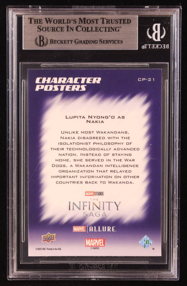 Lupita Nyong'o Signed 2022 UD Marvel Allure #CP21 (BGS), Sports Card