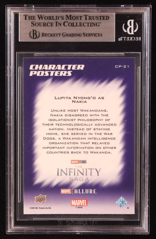 Lupita Nyong'o Signed 2022 Upper Deck Marvel Studios Allure Character Posters #CP21 as Nakia (BGS) Beckett Witnessed - Price Is Right Miami