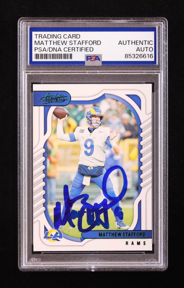 Matthew Stafford Signed 2022 Absolute #34 (PSA), Sports Card