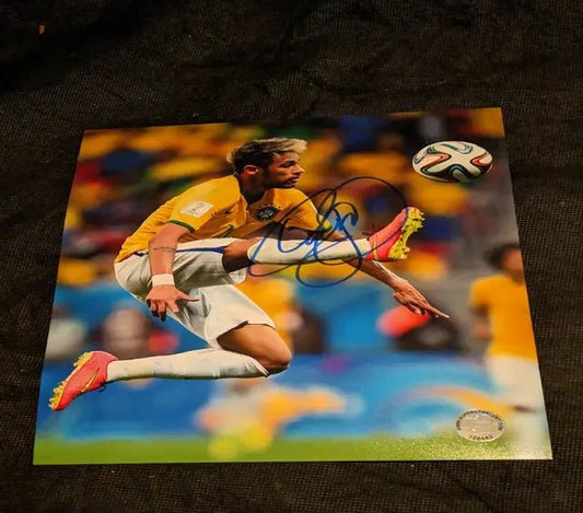Neymar JR Brazil  autographed 8x10 photo with COA 126443 - Price Is Right Miami