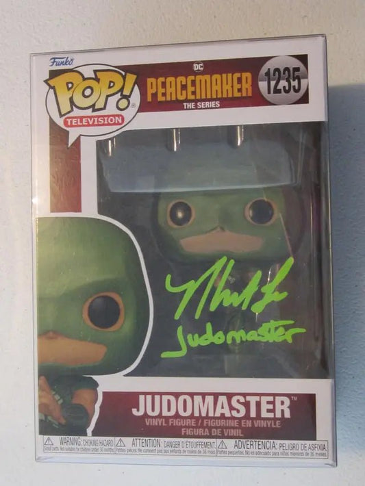 NHUT LE SIGNED FUNKO POP DC PEACEMAKER 1235 WITH COA JUDOMASTER - Price Is Right Miami