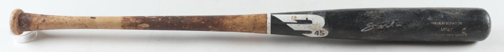 Noelvi Marte Signed B-45 Baseball Bat (JSA) (view 2)