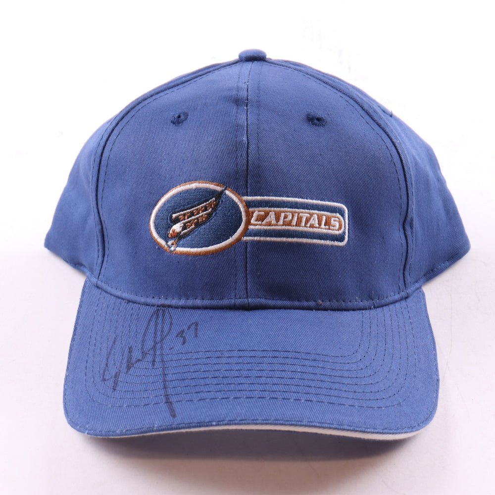 Olaf Kölzig Signed Capitals Logo Hat (Beckett), Autographed Memorabilia