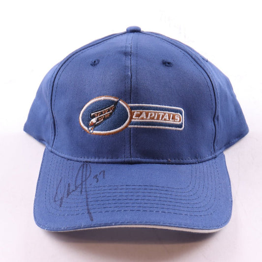 Olaf Kölzig Signed Capitals Logo Hat (Beckett) - Price Is Right Miami