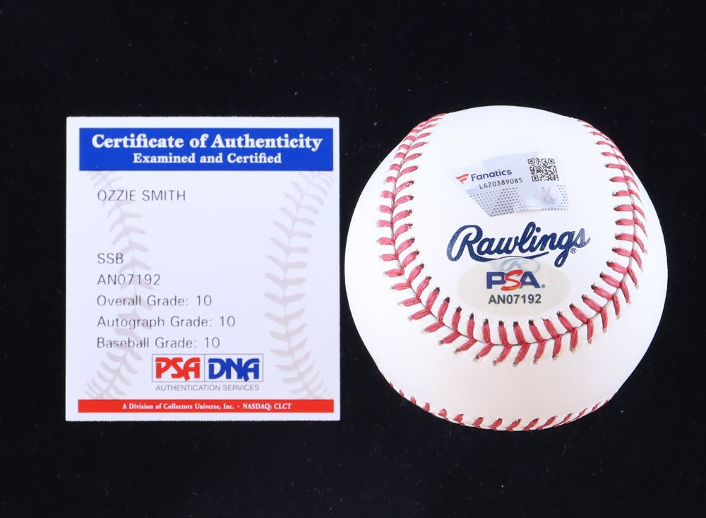 Ozzie Smith Signed HOF Baseball with Case (PSA Graded 10), Autographed Ball (view 4)