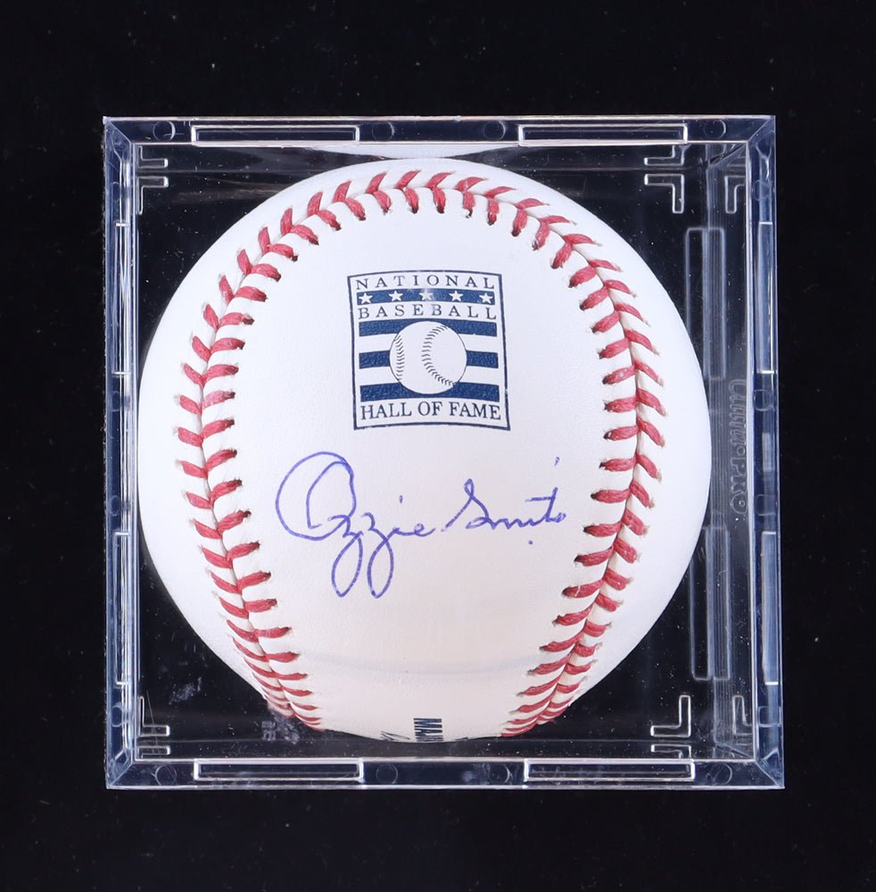 Ozzie Smith Signed HOF Baseball with Case (PSA Graded 10), Autographed Ball