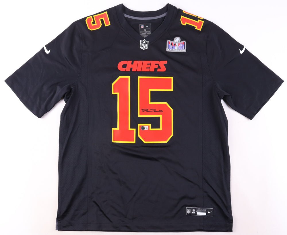 Patrick Mahomes II Signed Chiefs Nike Jersey With SB LVIII Patch (Beckett) Beckett Witnessed - Price Is Right Miami