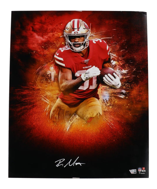 Raheem Mostert Signed 49ers 20x24 Matted Photo (Fanatics) - Price Is Right Miami