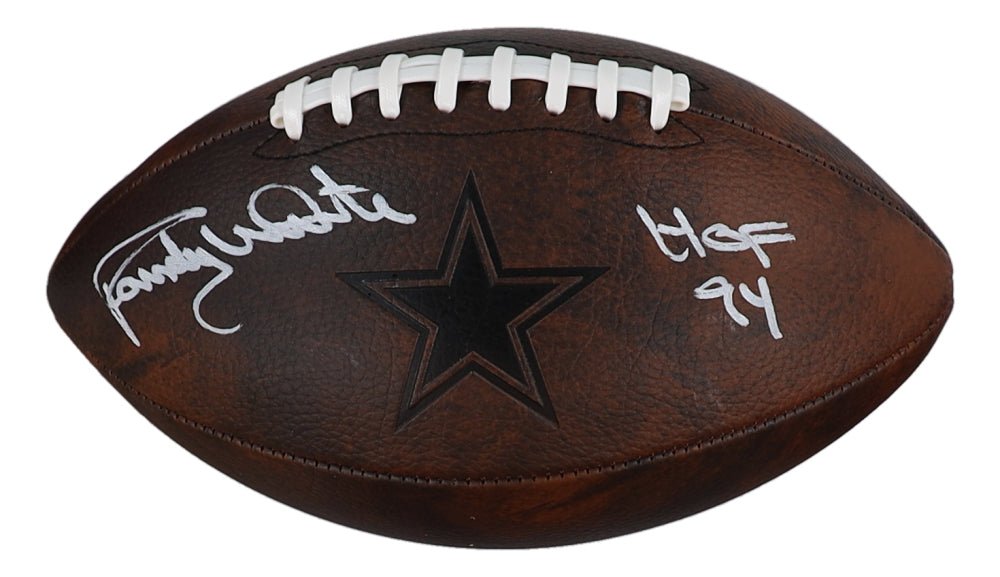 Randy White Signed Cowboys Logo Football Inscribed "HOF 94" (Beckett & Prova), Autographed Ball (view 3)