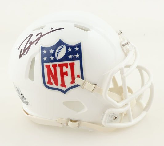 Ray Lewis Baltimore Ravens Signed NFL Logo Speed Mini Helmet (Beckett) - Price Is Right Miami