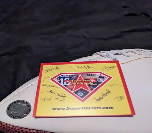 Ray Lewis Signed Team Logo Football with coa - Price Is Right Miami