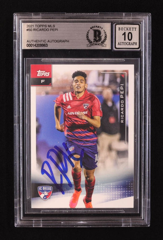 Ricardo Pepi Signed 2021 Topps MLS #50 (BGS | Auto 10) - Price Is Right Miami