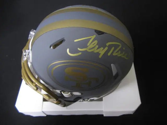 Rice & Montana San Francisco Signed Mini Helmet GAA COA - Price Is Right Miami