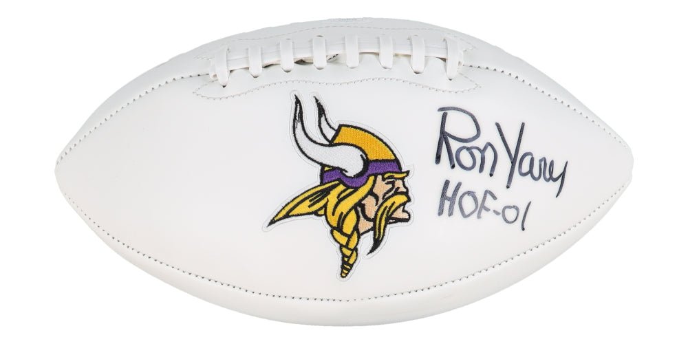 Ron Yary Signed Vikings Logo Football Inscribed "HOF-01" (JSA), Autographed Ball