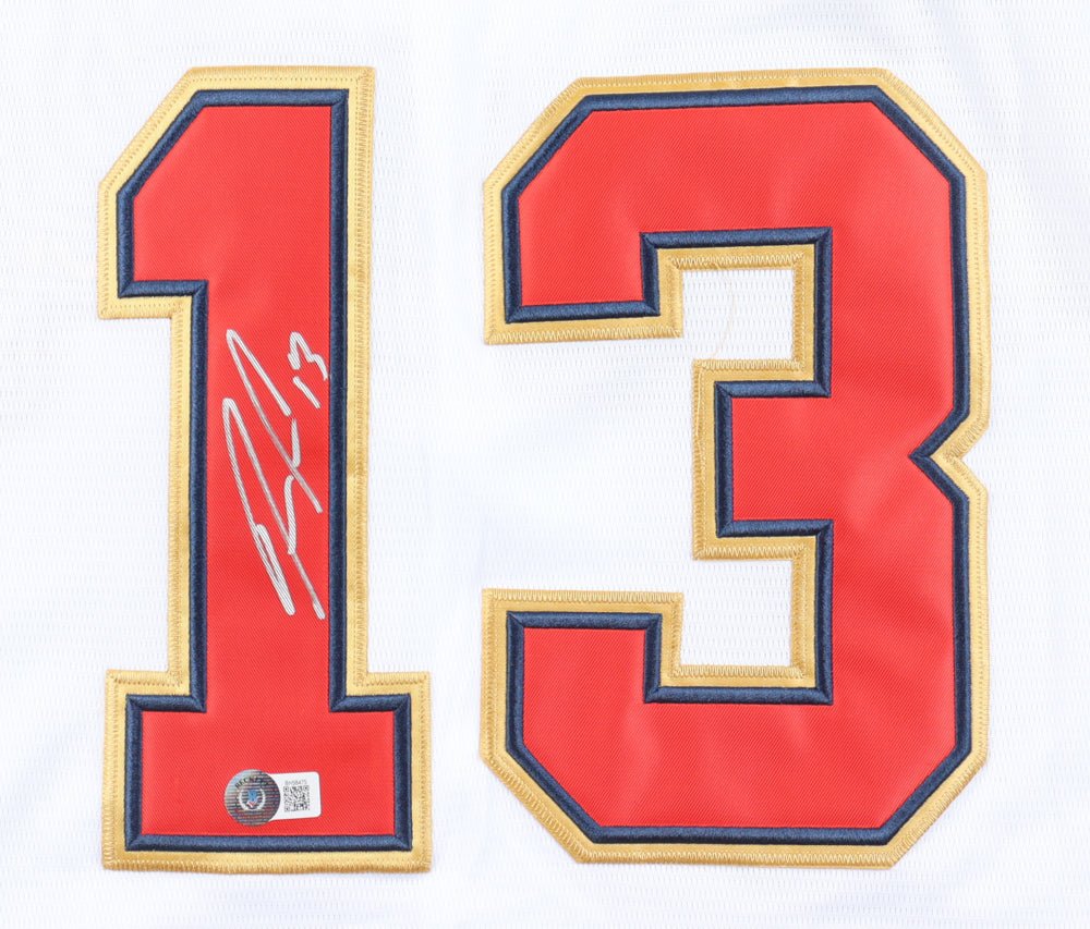 Ronald Acuna Jr. Signed Jersey With 2021 World Series Patch (Beckett) (view 2)