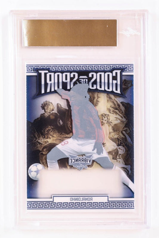 Ronaldinho 2022 Leaf Vibrance Gods of Sport Pre-Production Proof Clear Navy Blue #1/1 (Leaf) - Price Is Right Miami