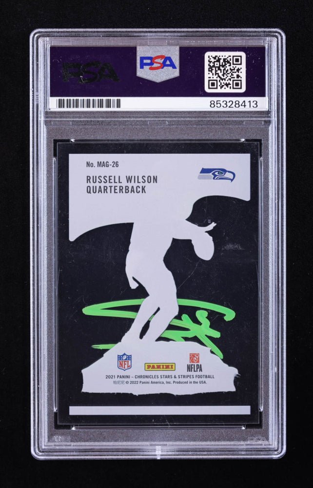Russell Wilson Signed 2021 Panini Chronicles Magnitude #26 (PSA), Sports Card