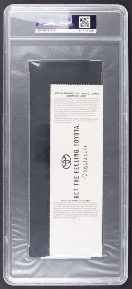 Shaquille O'Neal Signed 2001-02 Lakers Season Ticket | Commemorative "Back to Back" NBA Champions Ticket (PSA | Auto 9)...