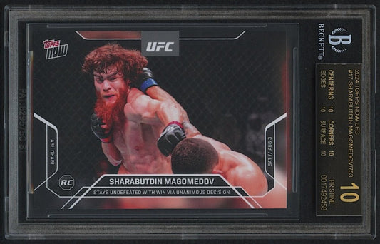 Sharabutdin Magomedov 2024 Topps Now UFC #17 RC (BGS Black Label 10) - Price Is Right Miami