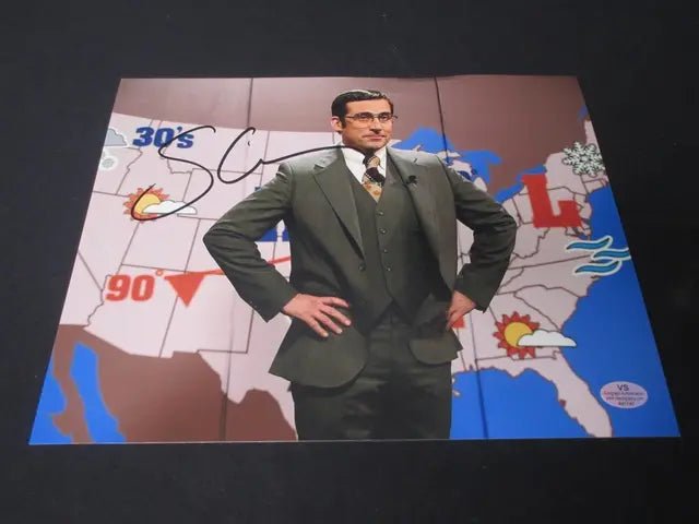 Steve Carell Signed Anchorman / The Office 8x10 Photo (VSA COA) (view 2)