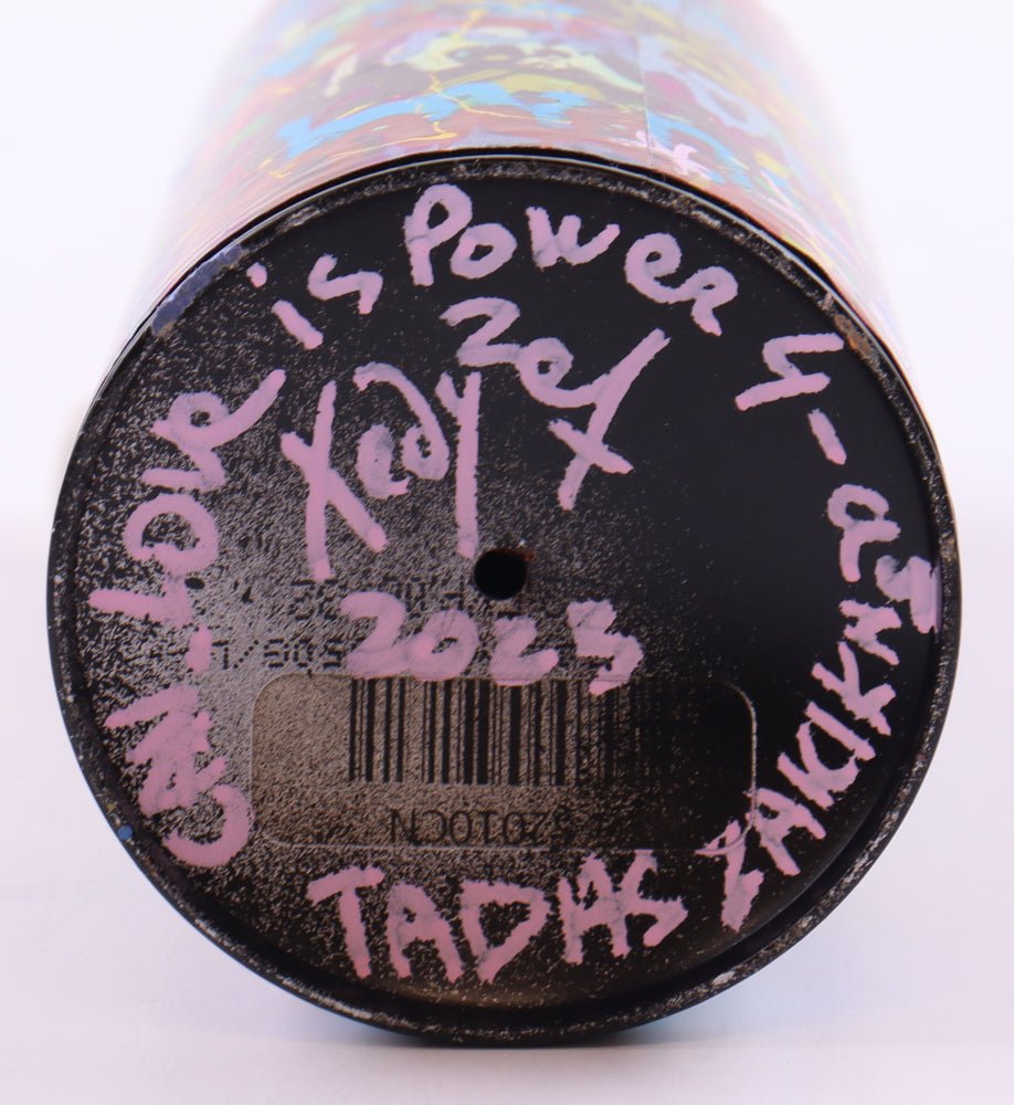 Tadas Zaicikas (TedyZet) 2023 "CAN_Love is Power #4A" Spray Paint Can Original Art Piece (Zaicikas), Sports Collectible...