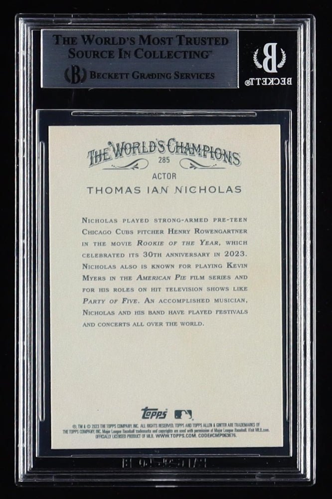 Thomas Ian Nicholas Signed 2023 Allen & Ginter #285 (Beckett), Sports Card