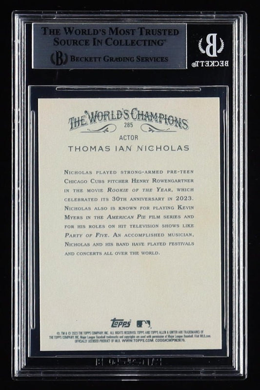 Thomas Ian Nicholas Signed 2023 Topps Allen & Ginter #285 RC Inscribed "Henry Rowengartner" (Beckett) - Price Is Right Miami