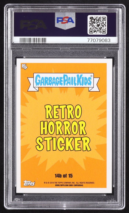 Tim Curry Signed 2018 Topps Garbage Pail Kids Oh The Horror-ible! #RH14b Lars of Darkness (PSA 9 | Auto 10) - Price Is Right Miami